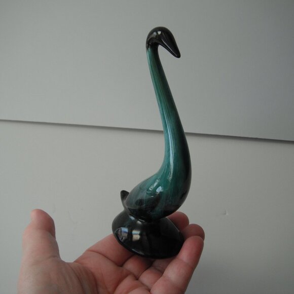 Lot of 2 Vintage Blue Mountain Pottery Bird  Green/Black Drip Glaze Canada - Picture 7 of 8